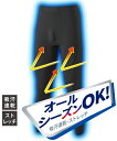メンズ 吸汗速乾 ストレッチ 前閉じ タイツ コンプレッション インナー 春 夏 秋 冬 男性 肌着 下着 黒 M~6L ニッセン nissen