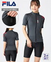 FILA 水着 フィットネス 競泳 大きいサイズ レディース 袖ロゴ入...(4)