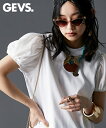 Tシャツ カットソー レディース パフスリーブ プルオーバー 有 GEVS. 夏 秋 オフホワイト/黒 M~10L ニッセン nissen