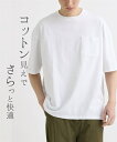 Tシャツ カットソー メンズ オーバーサイズ綿タッチプレーティング 半袖 夏 トップス チャコール/ブラック/ホワイト M/L/LL ニッセン nissen