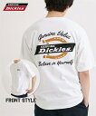 Tシャツ カットソー メンズ バック ロゴ刺しゅう 半袖 ジェニュインディッキーズ 夏 トップス 09ホワイト/48スミクロ | M/L/LL | ニッセン nissen