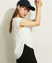 Tシャツ カットソー レディース オーバーサイズ ショート 丈 タンクトップ 夏 オフホワイト/黒/杢グレー | S〜M/L〜LL | ニッセン nissen