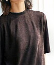 Tシャツ カットソー ペイズリージャガード プルオーバー アトランダム 夏 オフホワイト/ダークブラウン | M/L/LL | ニッセン nissen