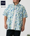 シャツ カジュアル メンズ 綿100% ハワイアン柄シア サッカー 素材ボタンダウン 半袖 POLO BCS 夏 ビッグ ラージ イエロー×ライトブルー系/イエロー×レッド系/ブルー系 | 3L/4L | ニッセン nissen