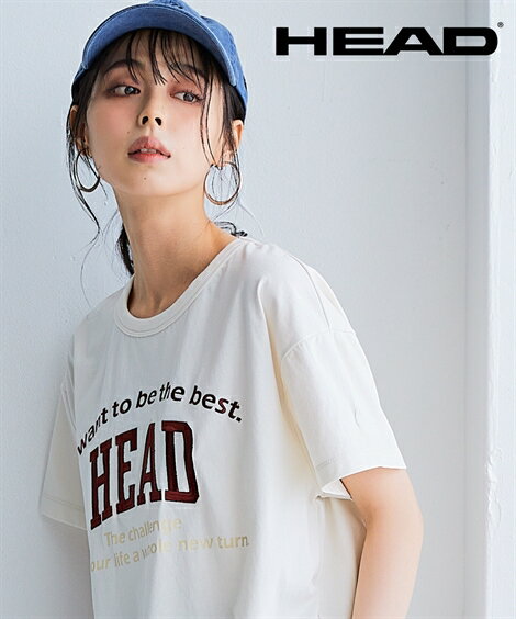 トップス HEAD Tシャツ カットソー レディース 選べるロゴ デザイン 吸汗速乾 UVカット 夏