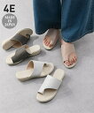 靴(シューズ) 【ゆったり幅広】日本製アシンメトリートングサンダル(ワイズ4E) ニッセン nissen