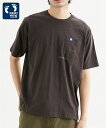 トップス Tシャツ カットソー メンズ スラブ天竺ポケット デザイン ハンテン 夏 BL5 ネイビー/BR5 ブラウン ニッセン nissen