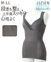 補整下着 レディース BBスムーザー カップ付きシェイパー ルシアン インナー 女性 チャコールグレー | M/L/LL | ニッセン nissen