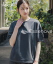 Tシャツ カットソー トールサイズ レディース 高身長 薄ポンチ配色ステッチラン タンス リーブ プルオーバー セットアップ対応 Essenave 夏 大きいサイズ チャコール/黒 | M/L/LL/3L | ニッセン nissen