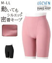 補正下着 ガードル レディース MAKE KEEP シルエットが崩れにくい ロング タイプボトム ルシアン インナー 女性 補整下着 ブラック/ポプリピンク ニ...
