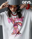 Tシャツ カットソー レディース 綿100% ピグメント染ドンキー プリント GEVS. 夏 オフホワイト/チャコール | M~10L | ニッセン nissen