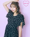 ワンピース 大きいサイズ 肩リボンワンピース marun ニッセン nissen