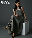 【店内全品対象★25%OFFクーポン配布中★先着1,000名限定 11/4 20時開始】サロペット ワンピース ジャンパースカート レディース プリーツ ジャンパー スカート GEVS. 春 夏 秋 キャミワンピ キャミソールワンピース モカベージュ/黒×グレー | M~10L | ニッセン nissen