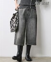 パンツ レディース 綿100% デニム バミューダ シックスタイル 春 夏 秋 ズボン ブラック系デニム/ブルー系デニム ニッセン nissen