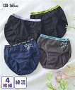 下着・インナー 綿混ストレッチショーツ4枚組(女の子 子供服) ニッセン nissen