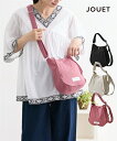 レディース Jouet ジョエット ラウンドキャンバスミニ ショルダー バッグ 春 夏 秋 冬 斜め掛け かばん バック かわいい おしゃれ アイボリー/ブラック/モーブピンク ニッセン nissen