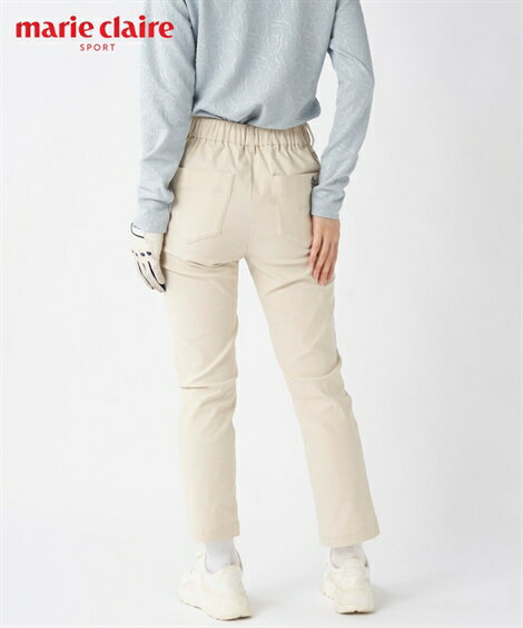 marie claire SPORT スポーツウェア ボトムス レディース ストレッチ ツイルイージー パンツ marie claire sport 吸汗速乾 UVカット 冬 トレーニング フィットネス 運動 ジム ブラック/ホワイト | M～6L | ニッセン nissen