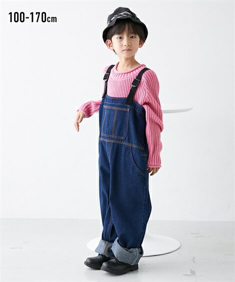 ボトムス デニムサロペット（男の子・女の子　子供服・ジュニア服） ニッセン nissenのサムネイル