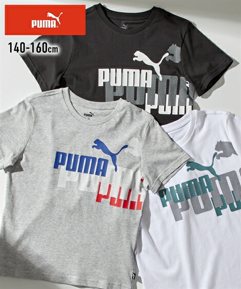 【20%OFFクーポン(￥2,500以上お買上)】スポーツウェア 【PUMA（プーマ）】ロゴプリント半袖Tシャツ（男の子　女の子　子供服　ジュニア服） ニッセン nissenのサムネイル