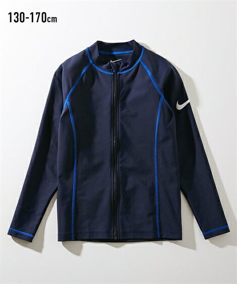 水着・ラッシュガード 【NIKE（ナイキ）】ボーイズ長袖フルジップラッシュガード（男の子　水着） ニッセン nissenのサムネイル