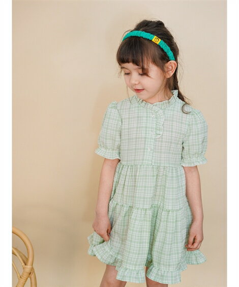【20%OFFクーポン(￥2,500以上お買上)】ワンピース チェック柄ワンピース（女の子　子供服・ジュニア服） ニッセン nissenのサムネイル