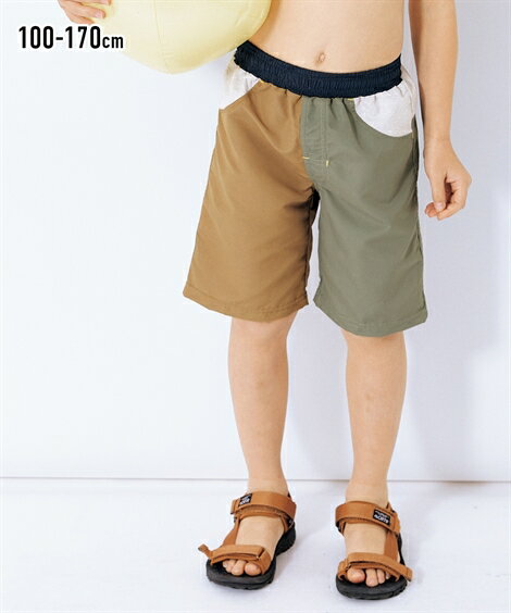 サーフパンツ 水着 配色 切替え 男の子 ニッセン nissen キッズ 子ども 子供 こども ジュ