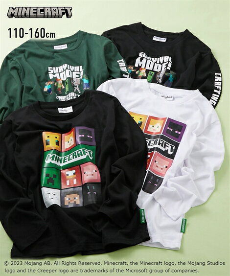 トップス・チュニック 【MINECRAFT（マインクラフト）】プリント長袖Tシャツ（子供服　男の子・女の子） ニッセン nissenのサムネイル