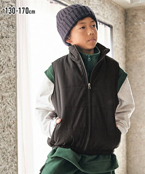 【SS半額セール】トップス・チュニック 中綿ベスト（男の子・女の子　子供服・ジュニア服） ニッセン nissen 冬服 あったかのサムネイル