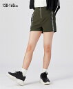 SSセール【50%OFF】ショートパンツ サイドロゴ ジップアップ 短パン ショーパン ズボン キッズ 女の子 ボトムス 子供服 ジュニア 子ども こども ニッ...