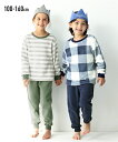 フリース 総柄 パジャマ 部屋着 ルームウエア 上下セット 長ズボン キッズ 子供服 子供 こども 子ども 男の子 女の子 冬服 あったか チェック ニッセン ...