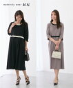 マタニティワンピース 授乳服 マタニティウェア 7分袖 リボン 配色 セミフォーマルワンピース 入学式 卒園式 卒業式 発表会 結婚式 七五三 妊娠 出産 妊婦 産前 産後 兼用 ママ ニッセン nissen M L LL 3L 4L 5L 春 夏 秋服