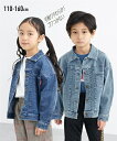 Gジャン キッズ デニム ジャケット はおり 子供服 子ども こども アウター 男の子 女の子 ジージャン 長袖 ニッセン nissen 110 120 130...