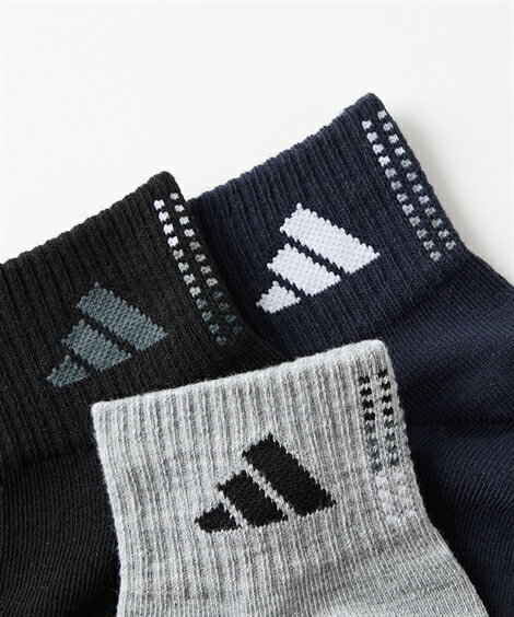 【3足組】ミドル丈 ソックス adidas アディダス 靴下 男の子 女の子 キッズ 子供服 子ども こども ニッセン nissen 21 22 23cm