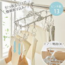 【まとめ買い最大10%OFF】取り込み簡単!ちょこっと干し13ピンチハンガー 引っ張るだけ ドアに掛けられる ドア・鴨居OK ペールグレー掃除・洗濯 室内物干し 洗濯ハンガー 部屋干し 下持ち ハンドル 自立型 グレー 角型 13ピンチハンガー 梅雨 雑貨 ニッセン nissen