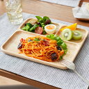 ワンプレート ランチ皿(レクタングル)ぬくもり溢れる木のお皿 キッチン 食器 皿 仕切り おしゃれ 長方形 かわいい こども 木目調 アウトドア キャンプ バー...