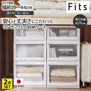 収納ケース 【フィッツケースアドバンス】 ハイグレードな衣装ケース(奥行74cm)|2個セット Fits フィッツ 押し入れ 衣装ケース すりガラス調 引き出し 収納ボックス プラスチックケース 積み重ね 衣類収納 ストック収納 日本製 完成品 寝室 押し入れ収納 nissen ニッセン