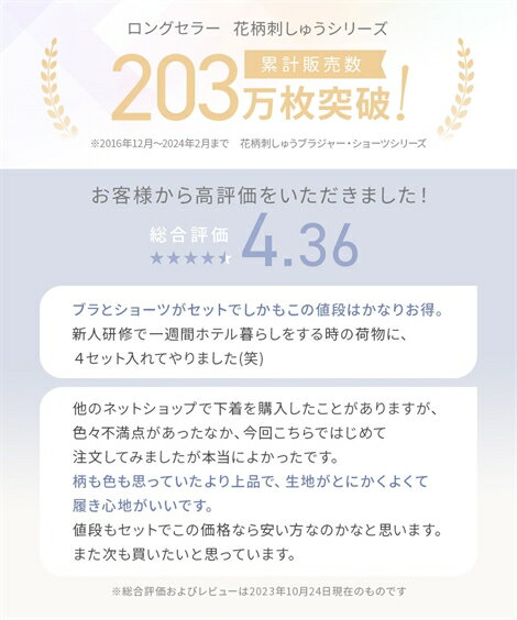 【送料無料】 ブラジャーショーツセット (A70/M-D80/L) 花柄 刺しゅう ブラジャー ショーツ 4セット組 ニッセン nissen ブラ ブラセット 下着 プチプラ 福袋 Aカップ Bカップ Cカップ Dカップ M L まとめ買い