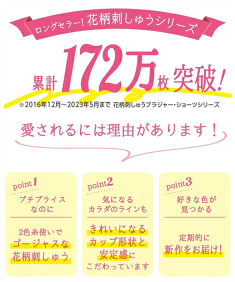 【送料無料】 ブラジャー (G85-G100) 大きいサイズ 花柄 刺しゅう ブラジャー 4枚組 ニッセン nissen ブラ 下着 レディース かわいい 女性 下着 ブラ プチプラ 福袋 ベストセラー お買い得 Gカップ グラマー まとめ買い 20代 30代 40代 50代