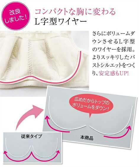 ブラジャー (G70-H80) ボリュームおさえ る見えてもいい レーシー ブラジャー ニッセン nissen 春夏秋 胸元レース 谷間隠し クリスマス