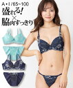 ブラジャー＆ショーツセット ニッセン 脇高 サイドリフト風 ブラジャー ショーツ セット 女性 下着 レディース ブラショーツセット モールドカップ (A65/M-F75/L)