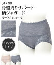 補正下着 ニッセン 柄ジャガード 骨盤周りサポート ショートガードル 女性 下着 レディース ガードル 補正 ウエスト 骨盤 お腹 ヒップ お尻 骨盤
