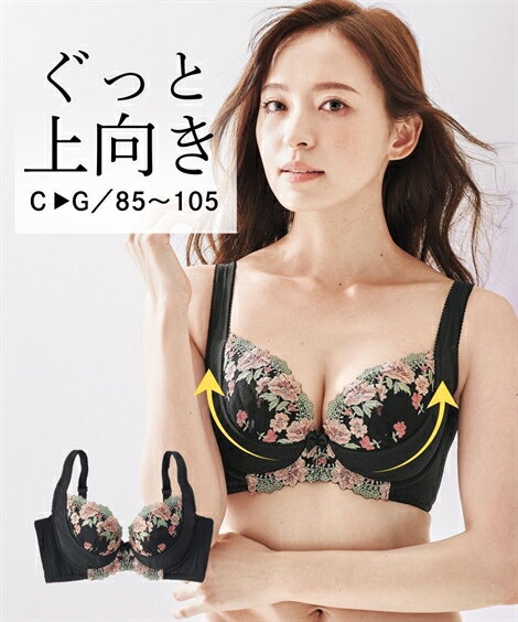 ブラジャー (C85-G100) 大きいサイズ ニッセン 横胸おさえる 下垂防止 ブラジャー 女性 