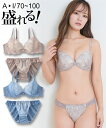 ブラショーツセット (A70/M-I80/L) ニッセン オリエンタルグロッシーレース ブラショーツセット 女性 下着 レディース ブラジャー ショーツ セット 盛り 小胸 谷間