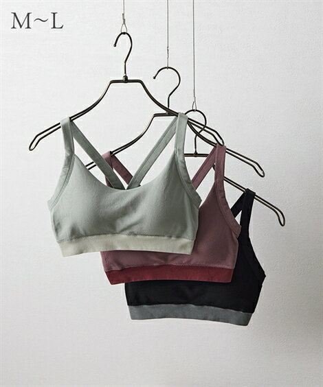 【期間限定クーポン配布中】ブラジャー M L ニッセン バイカラーバックポイント ハーフトップ 女性 下着 レディース ノンワイヤーブラ ブラジャー ハーフトップブラ ナイトブラ ブラ