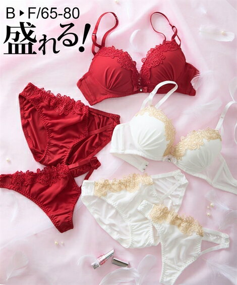 【期間限定クーポン配布中】ブラショーツセット (B65/M-F80/L) ニッセン シフォンケミカルレース ブラジャー ショーツ Tバック 3点セット 女性 下着 レディース