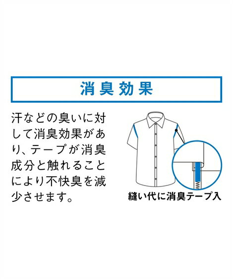 おなかぽっこりが気になる方へ！ スッキリ見せ 綿100％パナマ織無地ボタンダウン半袖シャツ（消臭テープ付） メンズ M-10L 大きいサイズ メンズ ニッセン 【ポイント倍付け中！】