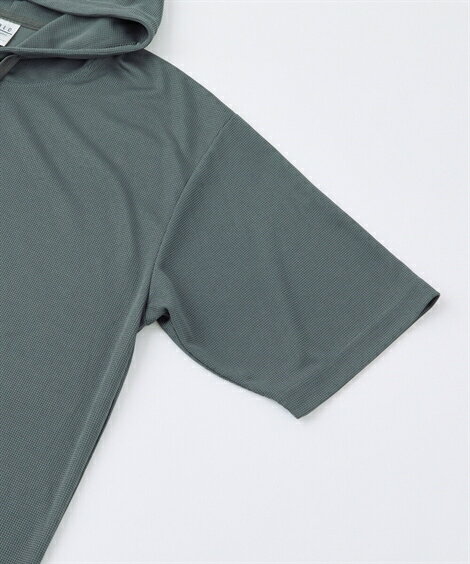 【NEW】 吸汗速乾ドライワッフル上下セット(オーバーサイズフード付パーカー＋7分丈パンツ) メンズ M-10Lサイズ 大きいサイズ メンズ トップス ボトムス ニッセン 【22春夏新入荷】 【ポイント倍付け中！】