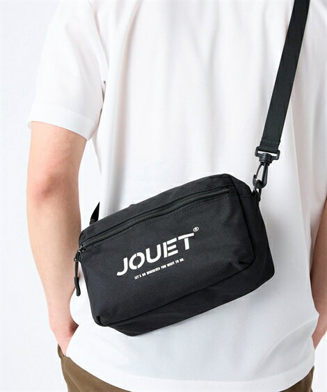 バッグ（鞄） JOUET（ジョエット） ロゴプリントショルダーバッグ メンズ ユニセックス ブラック/カーキ ニッセン nissen