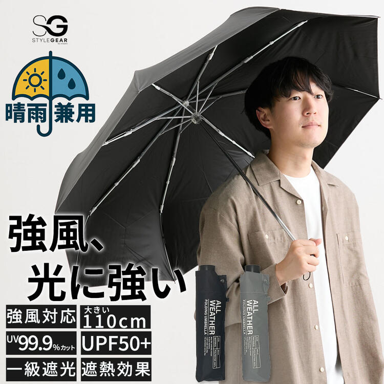 折りたたみ傘 晴雨兼用 無地 強風対応 内側コーティング UV99.9%カット 一級遮光 UPF50+ 遮熱効果 60cm メンズ ユニセックス ニッセン