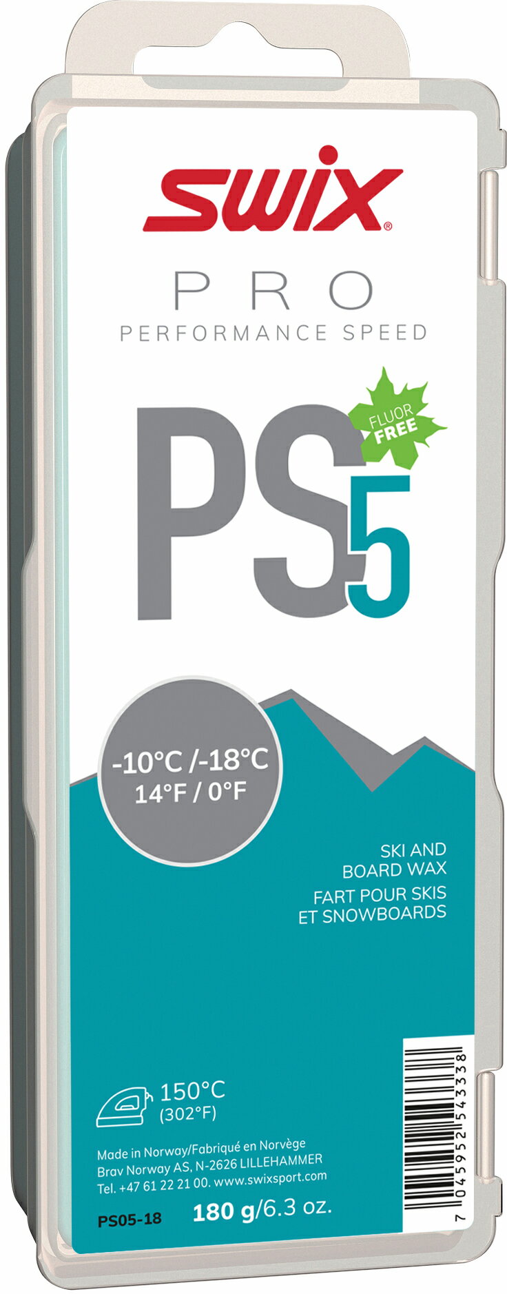 スウィックス SWIX PRO PERFORMANCE SPEED PS PS5ターコイズ 180g PS05-18
